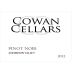 Cowan Cellars Pinot Noir 2012 Front Label