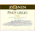 Zonin Aquileia Pinot Grigio 2012 Front Label