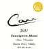 Carr Vineyards & Winery Dos Vinedos Sauvignon Blanc 2011 Front Label