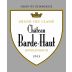 Chateau Barde-Haut Saint-Emilion Grand Cru 2013 Front Label