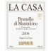 Caparzo Brunello di Montalcino Vigna La Casa 2006 Front Label