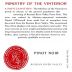 Ministry of Vinterior Russian River Vallay Pinot Noir 2010 Front Label