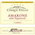 Michele Castellani Cinque Stelle Amarone della Valpolicella Classico 2011 Front Label