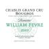 William Fevre Chablis Bougros Grand Cru 2010 Front Label