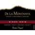 De La Montanya Winery Christines Vineyard Pinot Noir 2014 Front Label