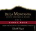De La Montanya Winery Calandrelli Vineyard Pinot Noir 2013 Front Label