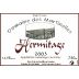Domaine des Martinelles Hermitage 2003 Front Label