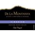 De La Montanya Winery Estate Vineyard Viognier 2015 Front Label