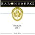 Saronsberg Shiraz 2011 Front Label