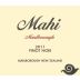 Mahi Pinot Noir 2011 Front Label