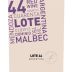 Bodega Cuarto Dominio Lote 44 Malbec 2015 Front Label