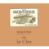 Montirius Le Clos 2012 Front Label