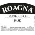 Roagna Barbaresco Paje 2009 Front Label
