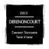 Derenoncourt Tache d'encre Cabernet Sauvignon 2012 Front Label
