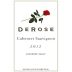 DeRose Vineyards Cabernet Sauvignon 2012 Front Label