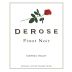 DeRose Vineyards Pinot Noir 2012 Front Label