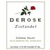 DeRose Vineyards Nick DeRose Sr Vineyard Zinfandel 2012 Front Label