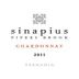 Sinapius Vineyard Pipers Brook Chardonnay 2011 Front Label