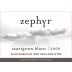 Zephyr Sauvignon Blanc 2009 Front Label