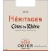 Ogier Heritages Cotes du Rhone Rouge 2012 Front Label