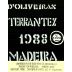 D'Oliveira Terrantez 1988 Front Label