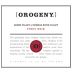 Orogeny Vineyards Pinot Noir 2014 Front Label