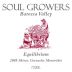 Soul Growers Equilibrium Shiraz Grenache Mourvedre 2008 Front Label