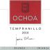 Ochoa Tempranillo 2010 Front Label