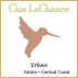 Clos LaChance Syrah 2011 Front Label