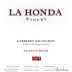 La Honda Winery Salinian Block Cabernet Sauvignon 2010 Front Label