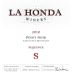 La Honda Winery Sequence Pinot Noir 2010 Front Label
