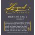 Langmeil Orphan Bank Shiraz 2011 Front Label