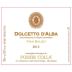 Poderi Colla Dolcetto d'Alba Pian Balbo 2012 Front Label