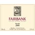 Sutton Grange Winery Fairbank Syrah 2008 Front Label