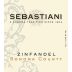 Sebastiani Sonoma County Zinfandel 2010 Front Label