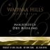 Waipara Hills Dry Riesling 2011 Front Label