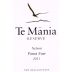 Te Mania Estate Reserve Pinot Noir 2011 Front Label