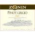 Zonin Aquileia Pinot Grigio 2009 Front Label
