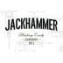 Jackhammer Chardonnay 2015 Front Label