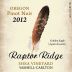 Raptor Ridge Shea Vineyard Pinot Noir 2012 Front Label