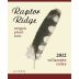Raptor Ridge Willamette Valley Pinot Noir 2012 Front Label
