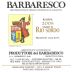 Produttori del Barbaresco Barbaresco Rio Sordo Riserva 2008 Front Label