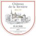 Terroirs et Talents Fleurie Chateau de la Terriere 2010 Front Label