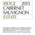 Ridge Estate Cabernet Sauvignon 2015 Front Label