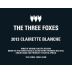 The Three Foxes Clairette Blanche 2013 Front Label