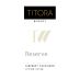 Titora Winery Cabernet Sauvignon Reserve 2012 Front Label