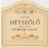 Tokaj Hetszolo Asuz 5 Puttonyos 2000 Front Label