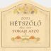 Tokaj Hetszolo Asuz 5 Puttonyos 2001 Front Label