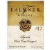 Falkner Winery Rock Creek Vineyard Syrah 2012 Front Label