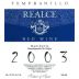 Union Campesina Iniestense Realce Tempranillo 2003 Front Label